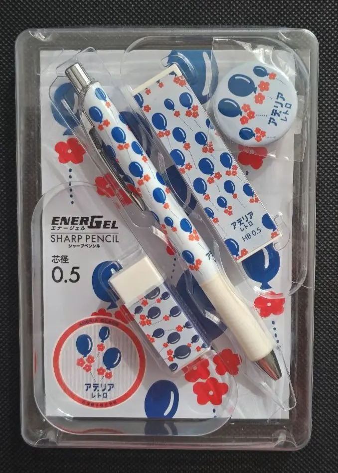 TSUTAYA限定 アデリアレトロ ぺんてる エナージェル 0.5mm10本 懐かしいのに新しい！昭和の食卓を彩ったレトロで可愛いアデリア
