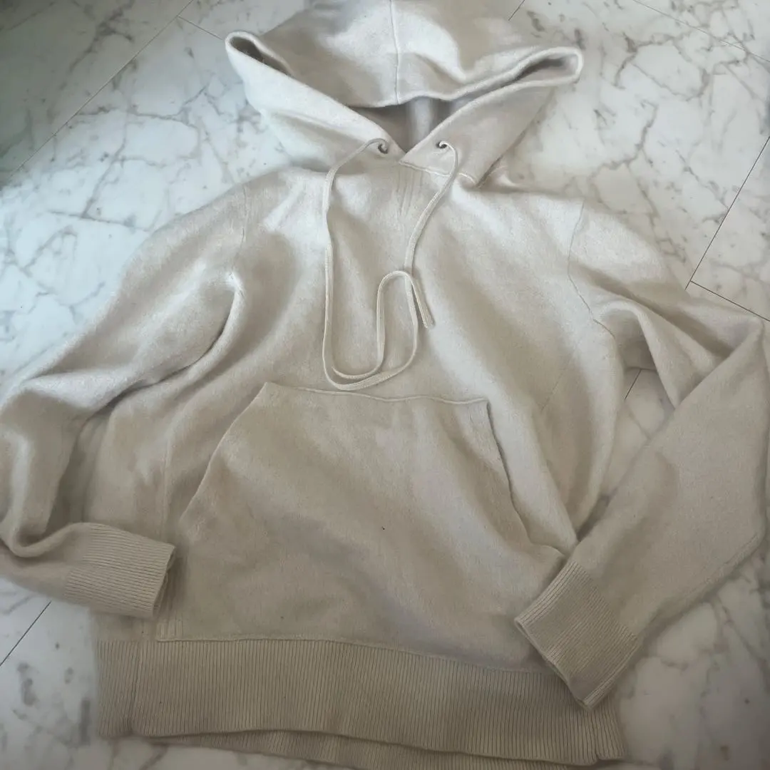 Thumbnail of Cashmere Hoodie YAH423SN Cream