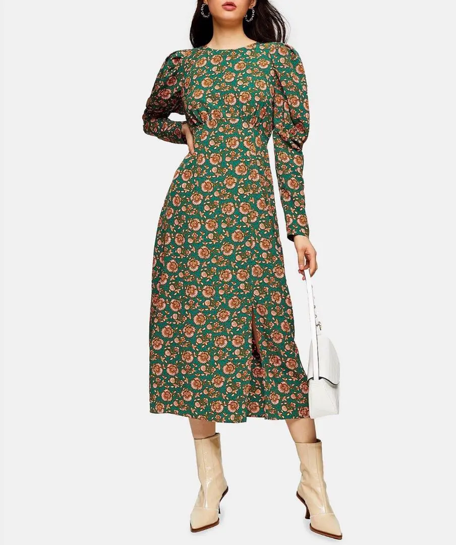 Topshop 復古風花紋長款連衣裙♡仿古テイラー・スウィフト風 的縮圖