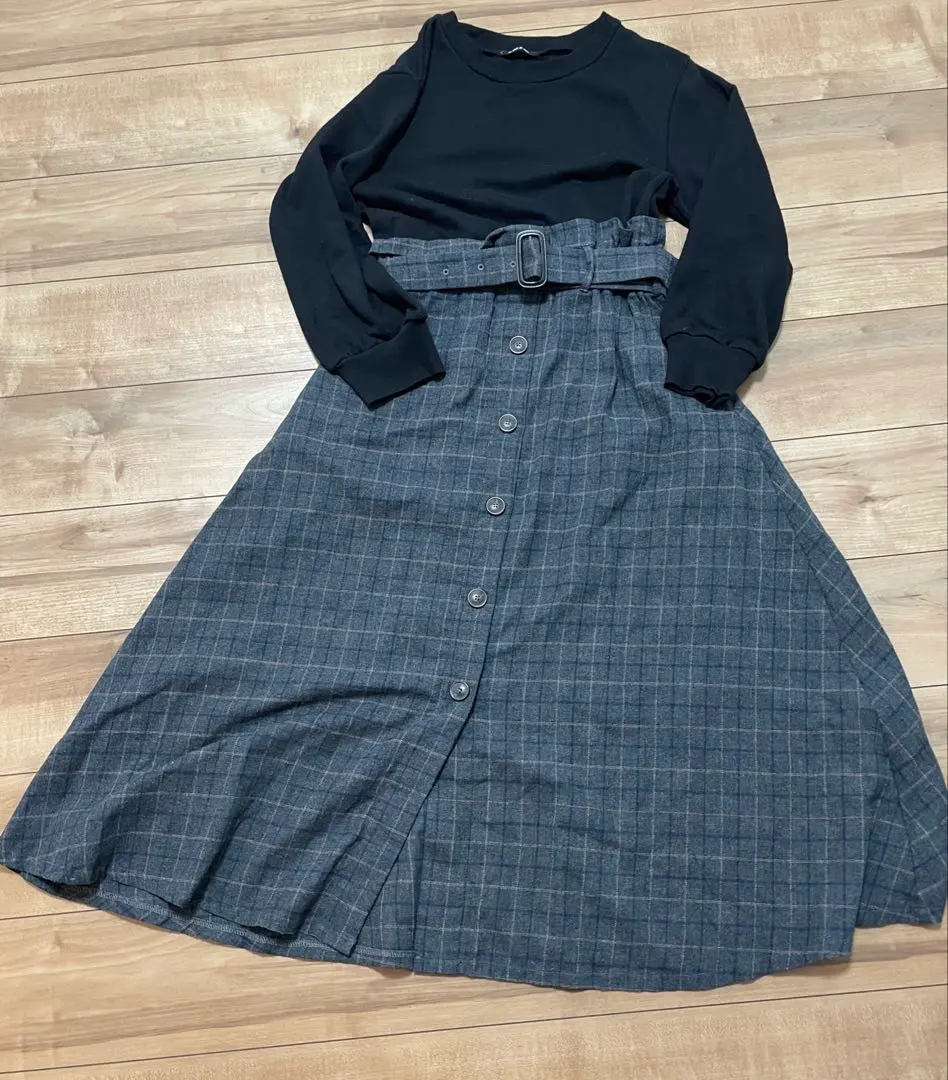 Thumbnail of Black Checkered Docking Dress