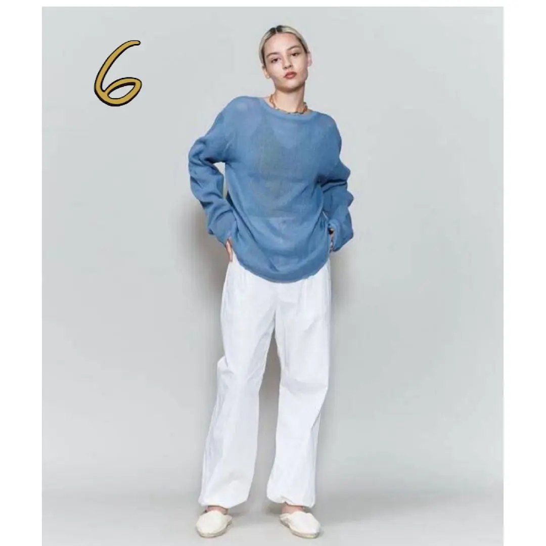 ✨レア✨【試着のみ】＜6 (ロク)＞ロングスリーブ プルオーバー カットソー ✨レア✨【試着のみ】＜6 (ロク)＞ロングスリーブ プルオーバー