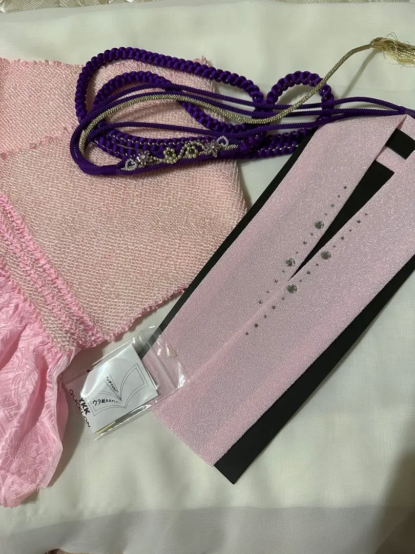 Thumbnail of Obi cord, obiage (sash drape), and collar 3-piece set