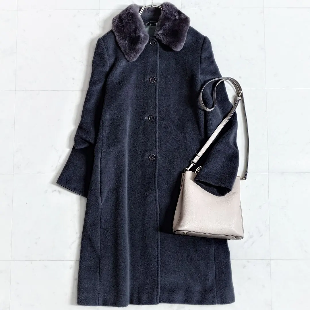 Thumbnail of Luxury ✨ Max Mara MAX&Co. Long Coat with Rabbit Fur and Cashmere Blend