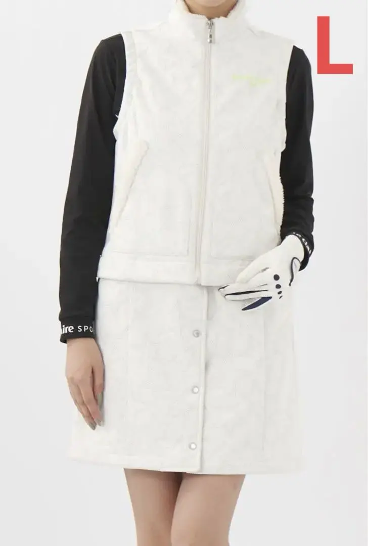 瑪麗・克萊爾 女士 高爾夫服裝 3WAY 複合式束腰上衣 白色 L 的縮圖