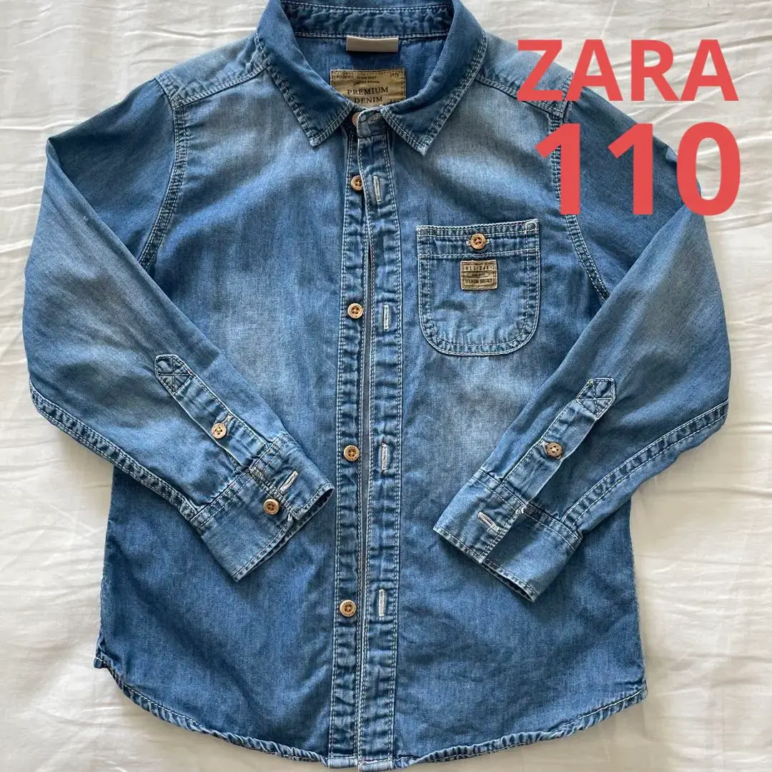 ZARA 飒拉 儿童 衬衫 外套 牛仔衬衫 110 的縮圖