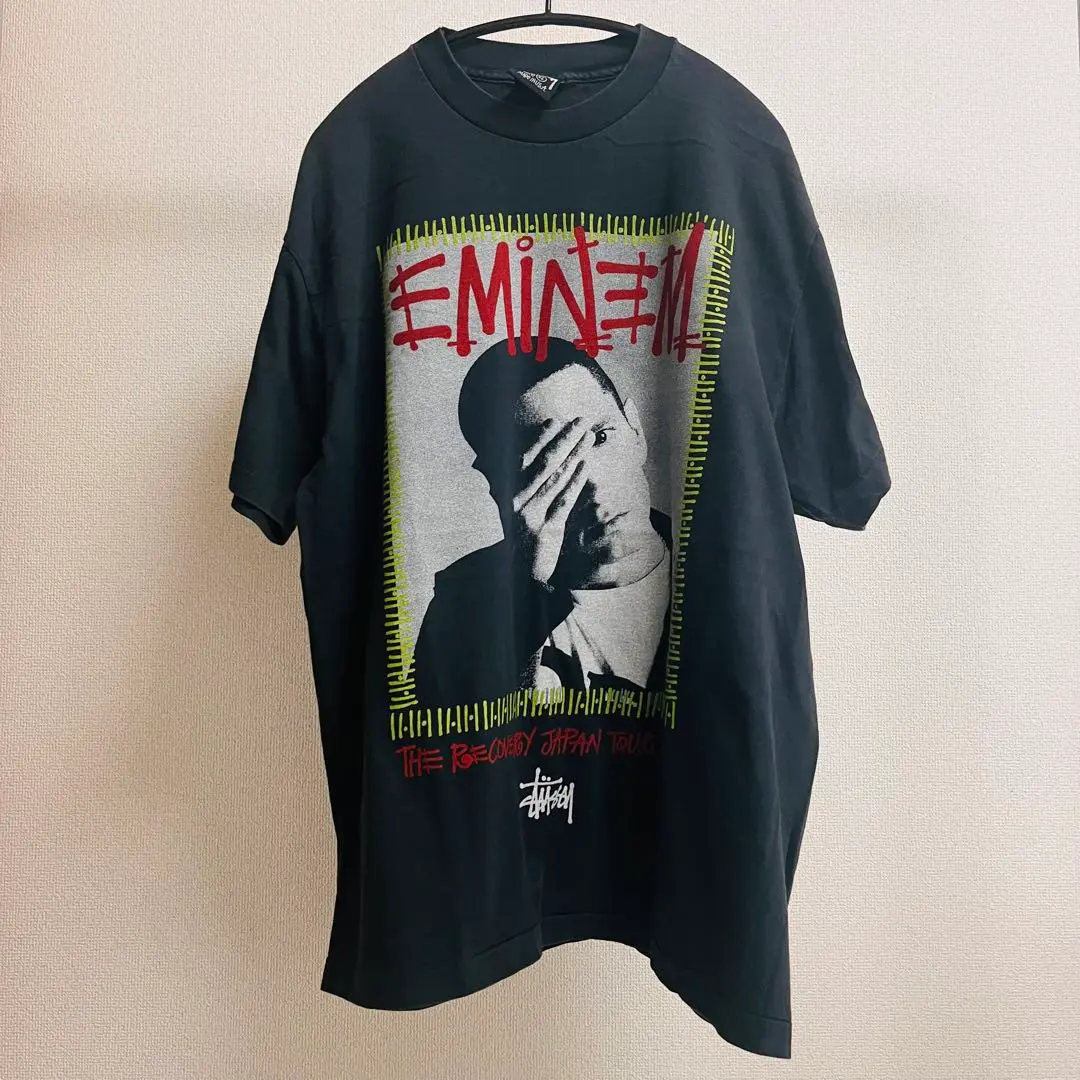 Eminem ✖️Stussy コラボTシャツ Eminem Stussy 来日記念 Tシャツ エミネム raptee ラップt