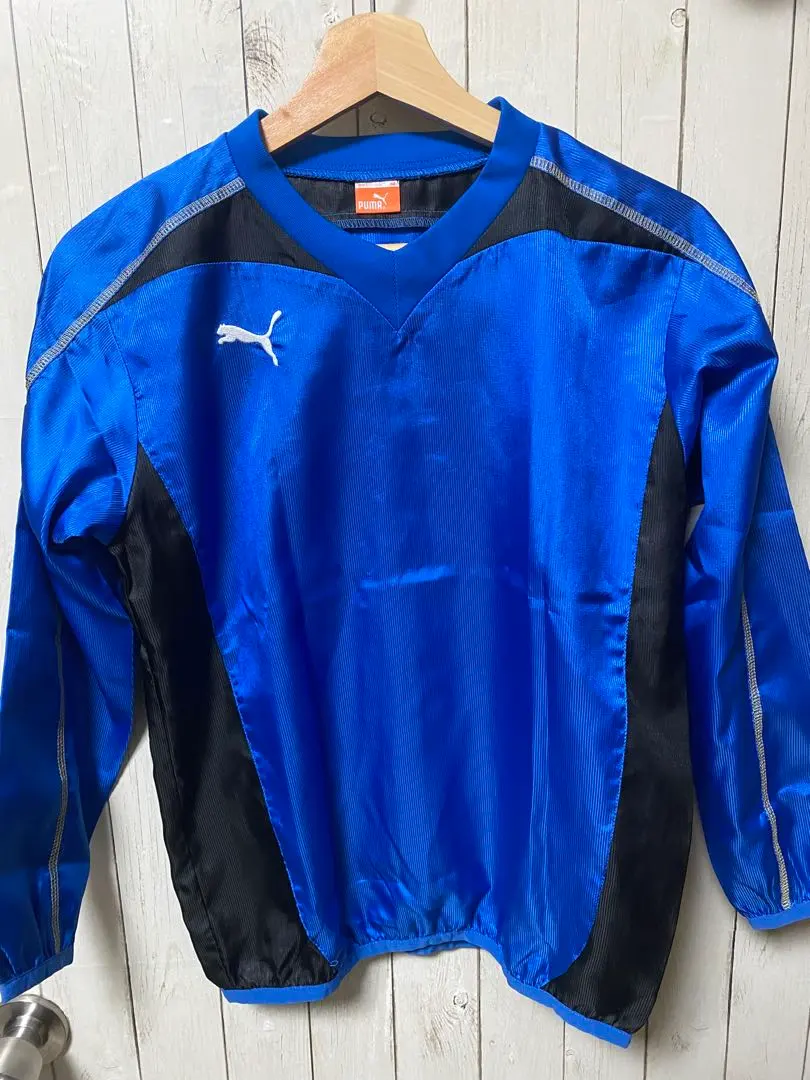 彪馬 長袖防風外套 尺寸140 藍/黑 的縮圖