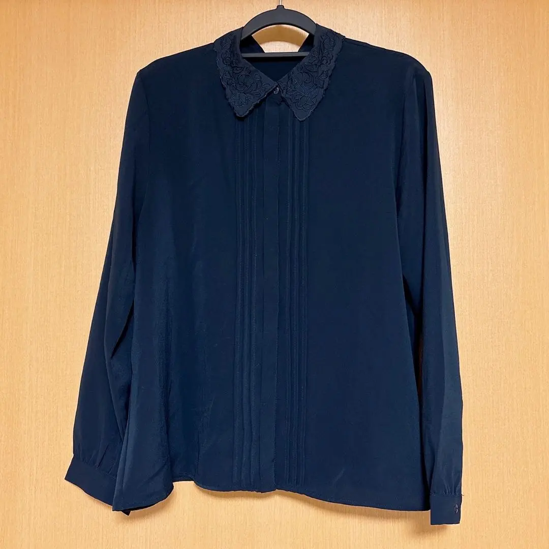 Thumbnail of New, Unused Honeys Lace Collar Top LL Navy Solid