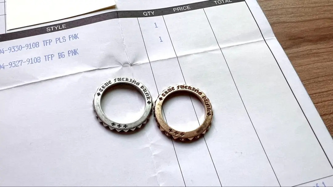 Thumbnail of Domestic genuine product, Chrome Hearts TFP PNK ring set of silver and 22K.