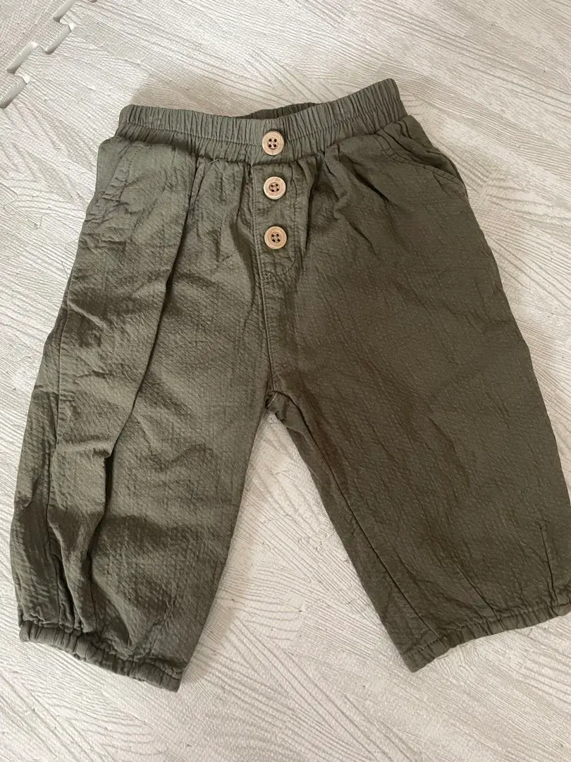 ZARA 12-18個月 橄欖綠 長褲 的縮圖