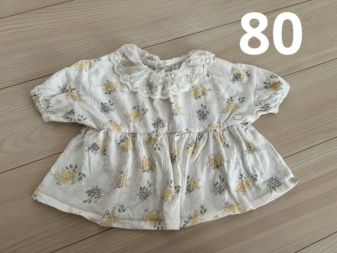 Thumbnail of Birthday tete a tete top, floral pattern, size 80