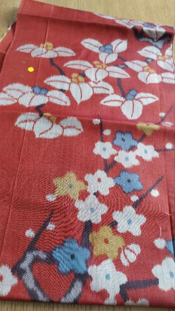 Thumbnail of 1874. Antique Meisen Fabric Red Haori - Front Panel