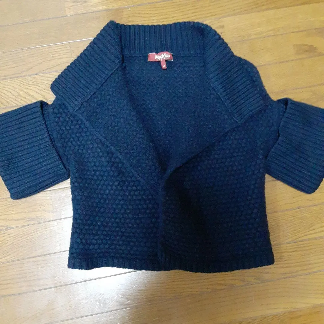 超值！MaxMara Studio 麥絲瑪拉 M 碼 典雅短外套 海軍藍 的縮圖