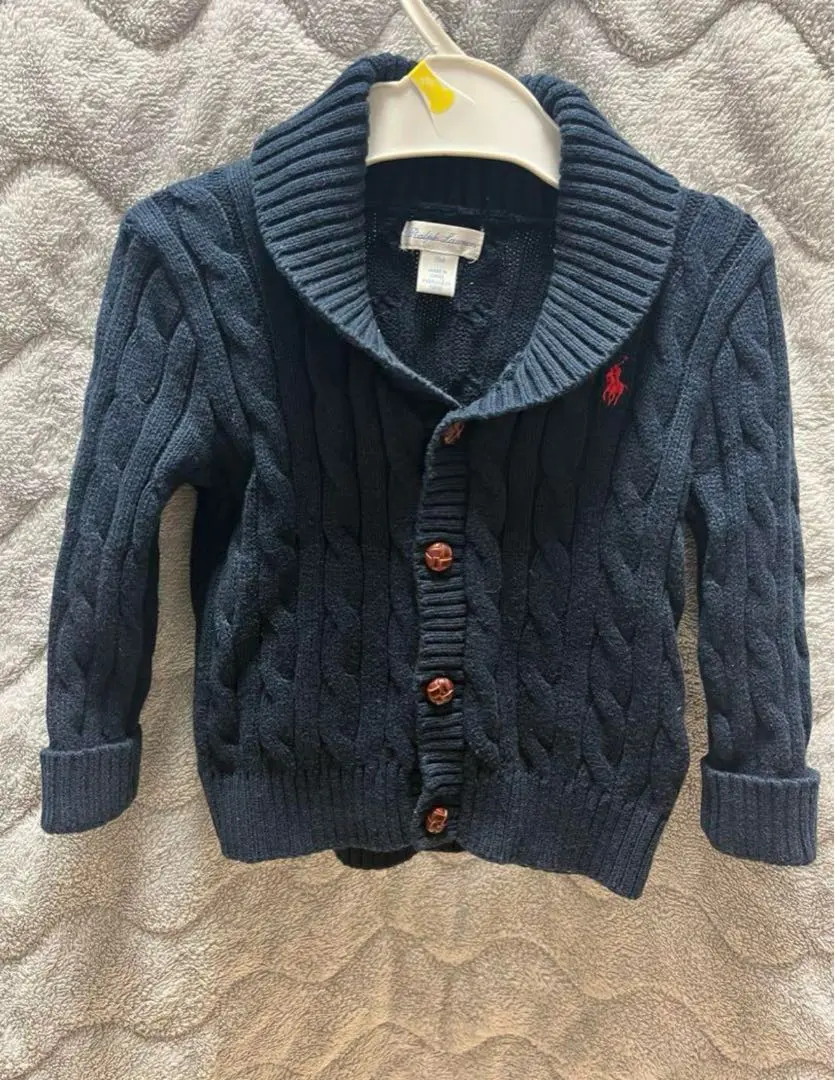 Thumbnail of Excellent condition, final price reduction, Ralph Lauren navy cardigan, 90cm