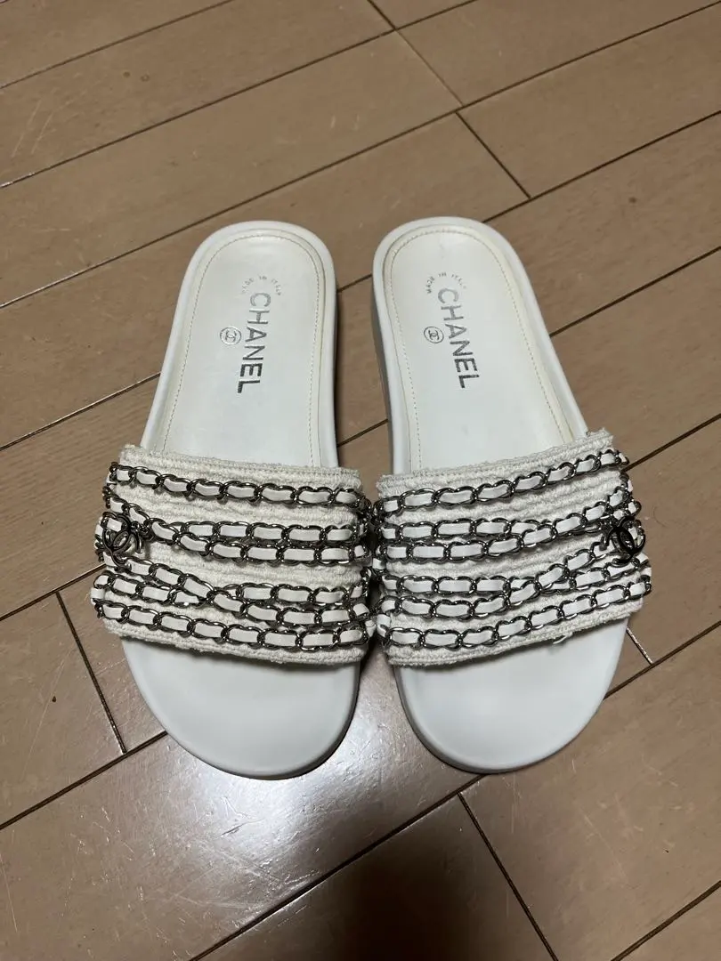 Thumbnail of Chanel Slide Sandals White Size 38 Ships within 24 hours