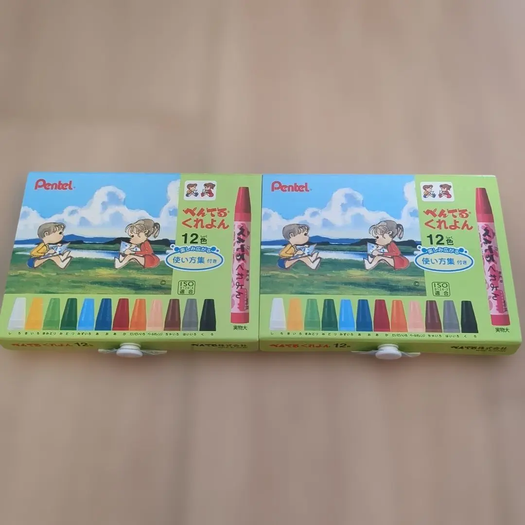 飛龍牌 蠟筆 12色 2組 的縮圖