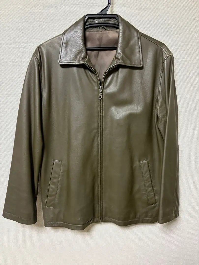 美品 HECHTER STUDIO 羊革 ラムレザーブルゾン Ｍ オリーブ m32266450291_1.jpg?1749549503