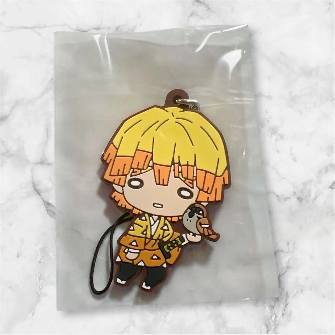 Thumbnail of Brand New & Unopened: Nito Tan Demon Slayer Rubber Mascot - Zenitsu Agatsuma - Zenitsu Keyholder
