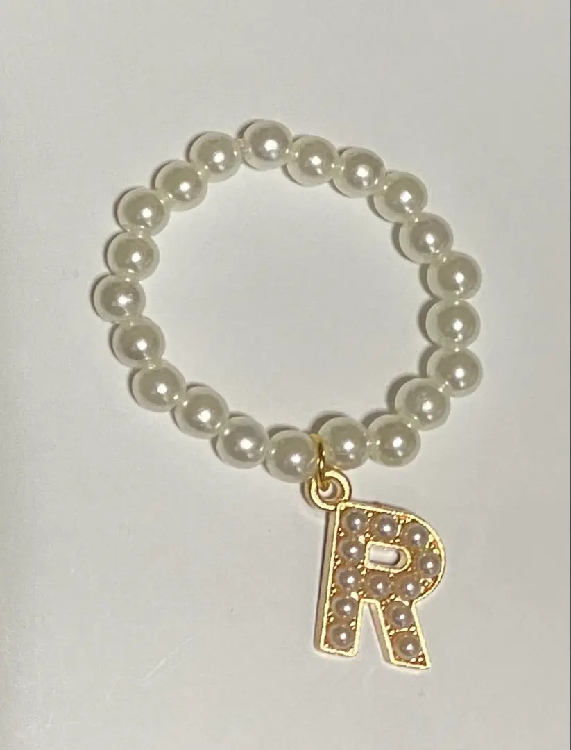 Thumbnail of Handmade 10cm Pearl Necklace for Labubu with R Initial Charm