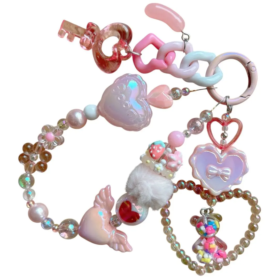 Thumbnail of Jangling Keyholder ♡ Bead Keyholder ♡ Pink