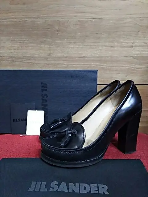 【JIL SANDER】ジルサンダー デコルテ レザーパンプス ブラック jil sander sandals