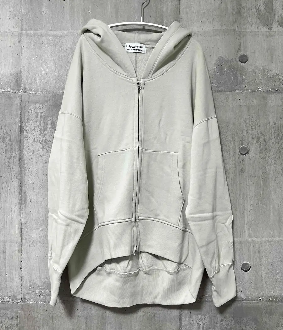【AMERICANA/アメリカーナ】WIDE フーディー AMERICANA/アメリカーナ】 WIDE FULLZIP HOODIE（パーカー）｜L