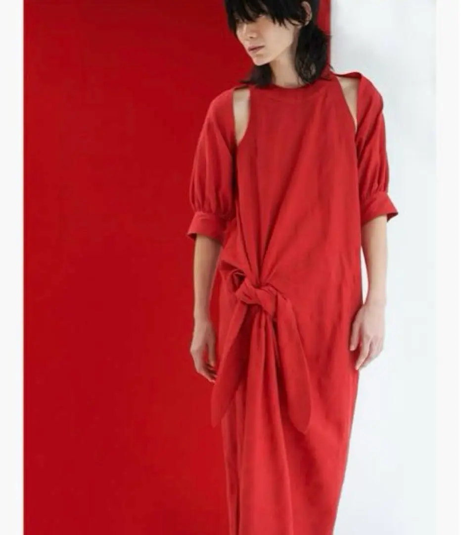 【新品未使用】pelleq shirring dress シャーリングワンピース PRANK PROJECT ワンピース シャーリングビスチェワンピース