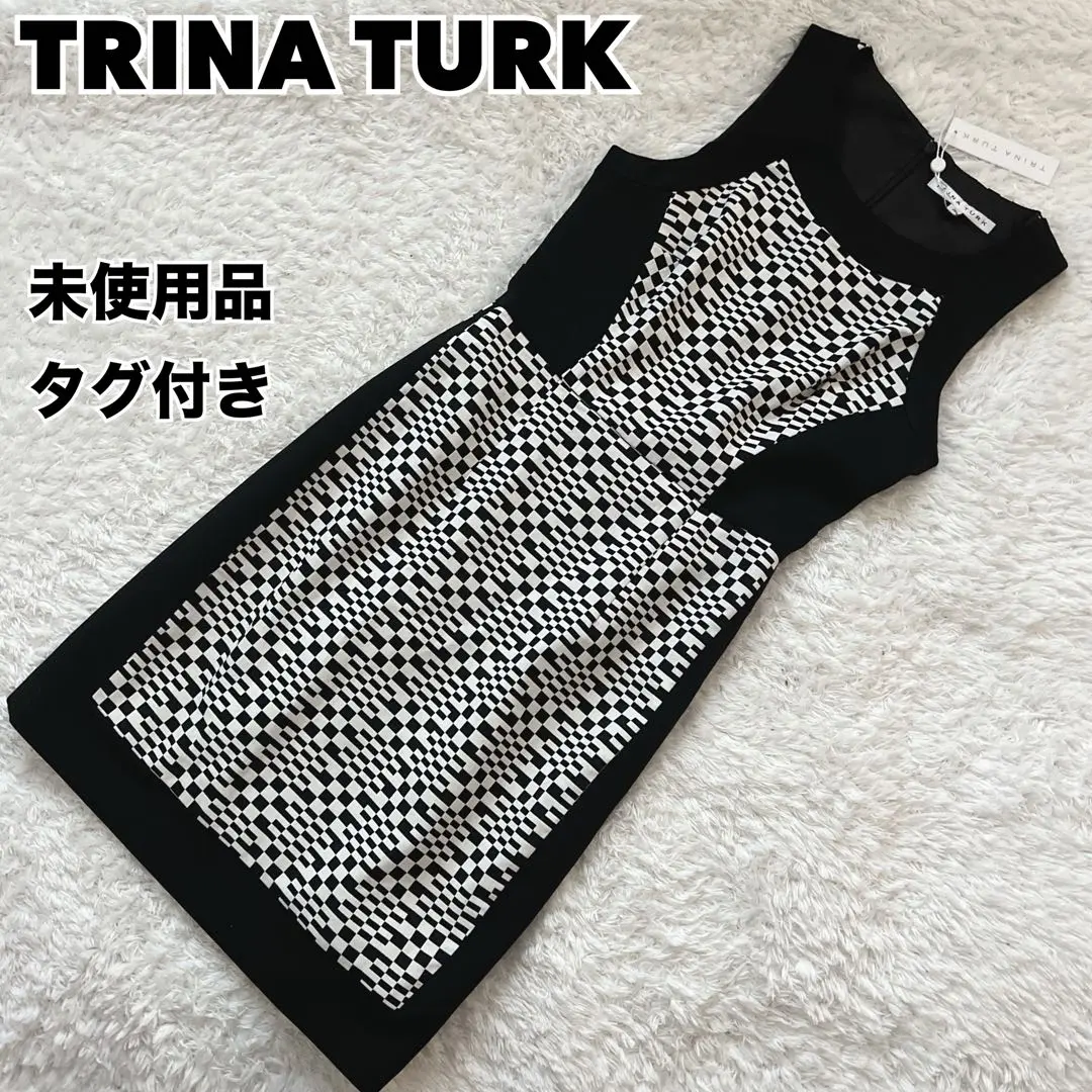 新品トリーナタークTRINA TURKホルターネックワンピース#0ペイズリー柄 新品トリーナタークTRINA TURKホルターネックワンピース#0