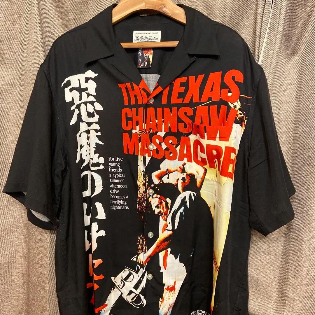 WACKO MARIA 悪魔のいけにえ半袖シャツ22SS 2XL XXL柄シャツ 映画『悪魔のいけにえ』 × WACKO MARIA コラボコレクションが