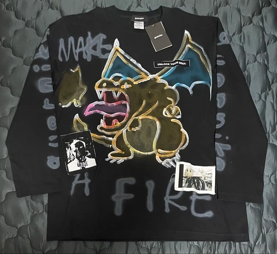 ほぼ新品 ゲルニカ Paint T-Shirt ポケモン リザードン XXL 新品 guernika Paint T-Shirt ポケモン リザードン XXL - メルカリ