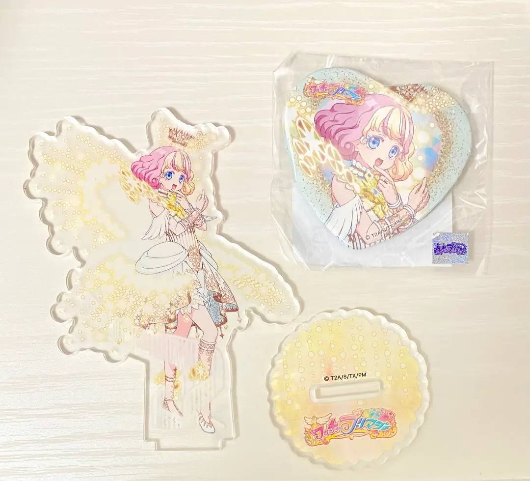 ワッチャプリマジ！ 甘瓜みるき 缶バッジ マーチング ワッチャプリマジ 推しくじ G賞 ハート型缶バッジ 甘瓜みるき