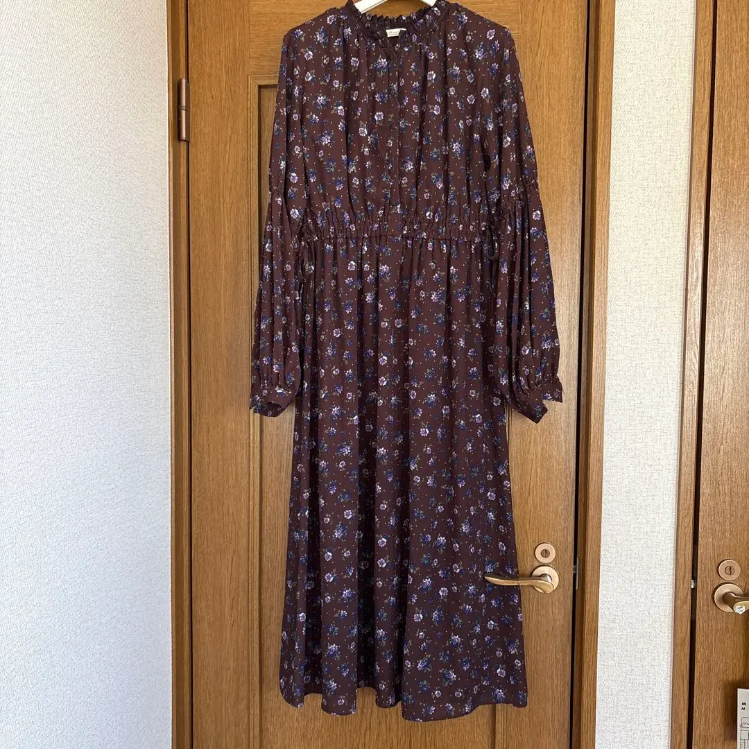 Thumbnail of Brown floral print dress - earth music & ecology