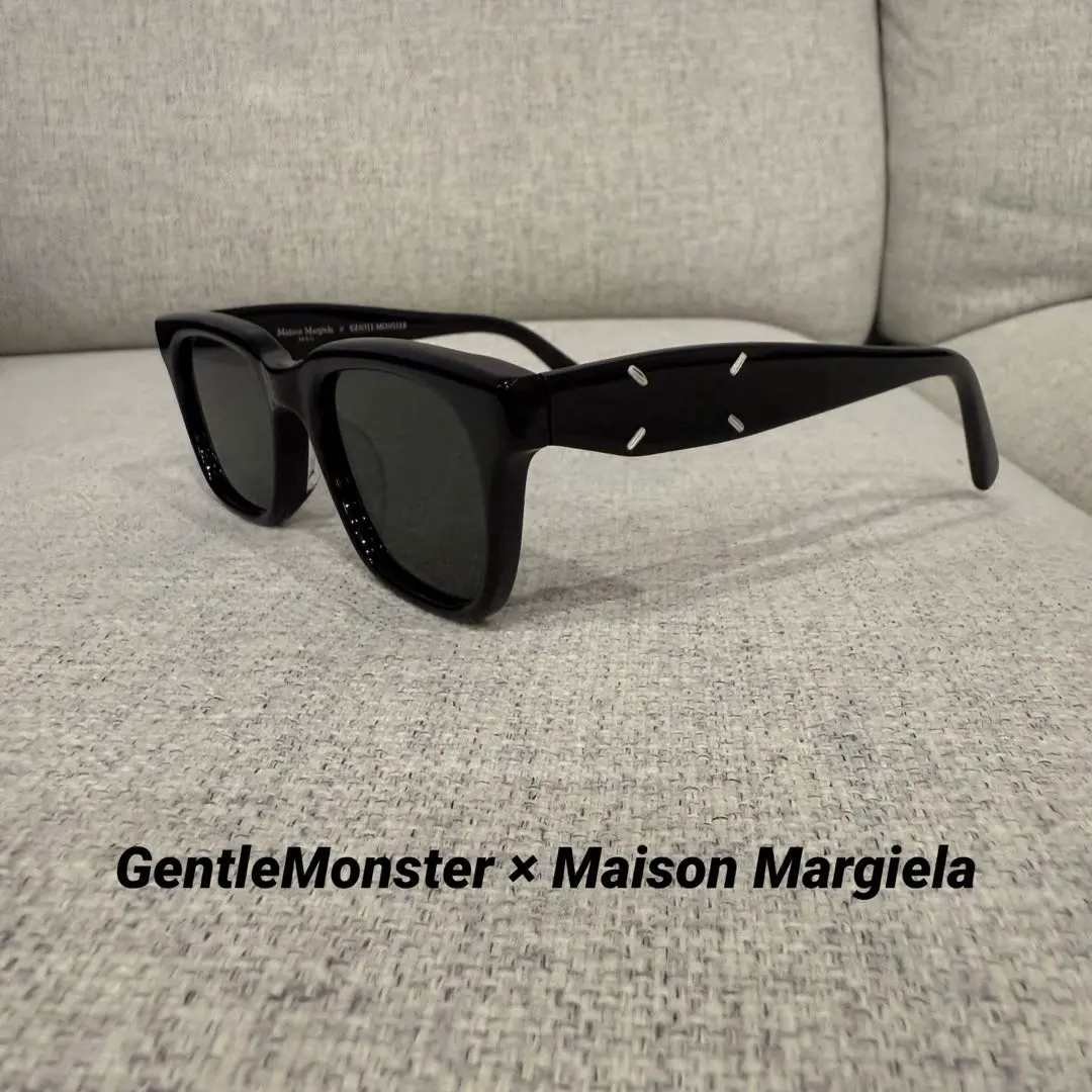 GENTLE MONSTER スクエアサングラス ブラック 極美品□GENTLE MONSTER ジェントルモンスター BY スクエア