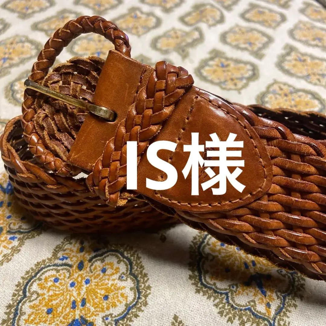 【希少 美品】ポロラルフローレン メッシュベルト レザー ダブル金金具 茶色 POLO RALPH LAUREN（ポロ ラルフ ローレン）の「Polo Ralph