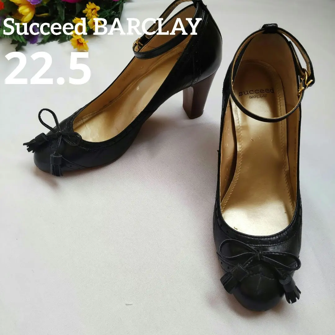 【百貨店購入】Succeed BARCLAY★皮革パンプス【日本製】中古品 百貨店購入】Succeed BARCLAY☆皮革パンプス【日本製】中古品