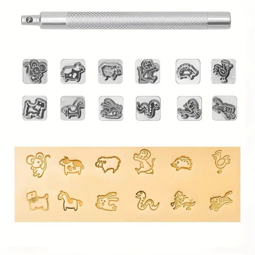 Thumbnail of Fast Shipping! New Leather Craft Design Stamps Set of 12 Zodiac Signs