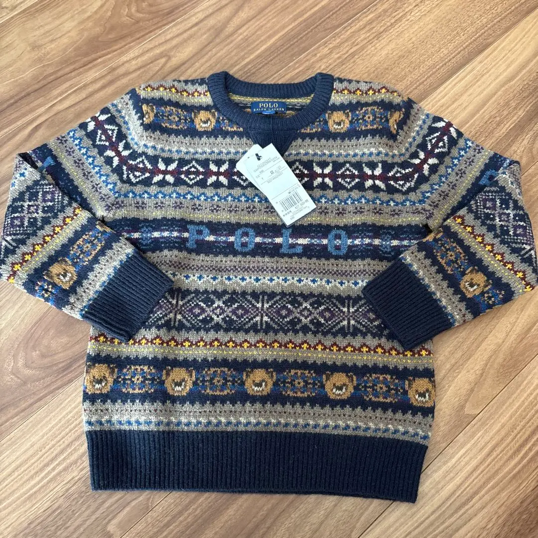 POLO BEAR Ralph Lauren 男童 Fair Isle 羊毛混紡毛衣 V字縫片 的縮圖