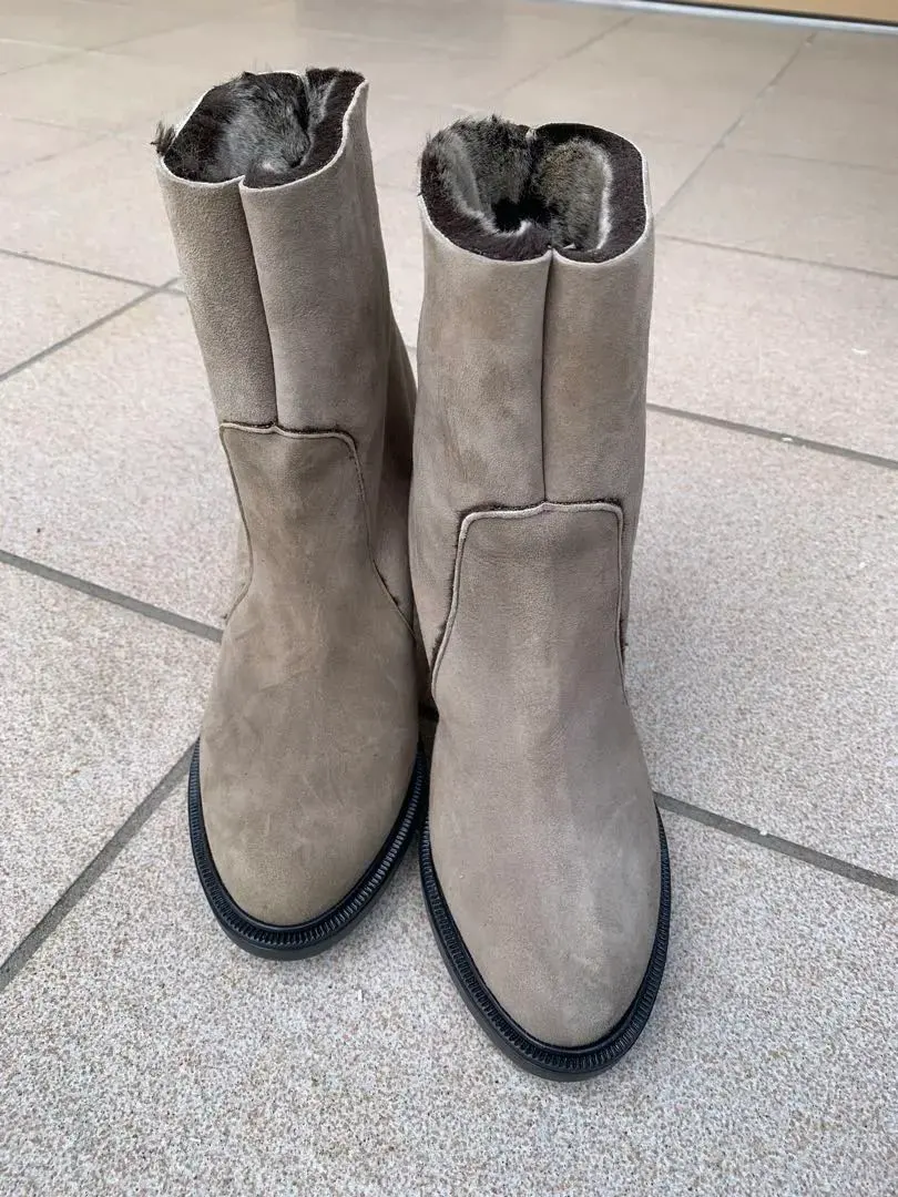 全新 Zara 靴子 羊毛 36 的縮圖