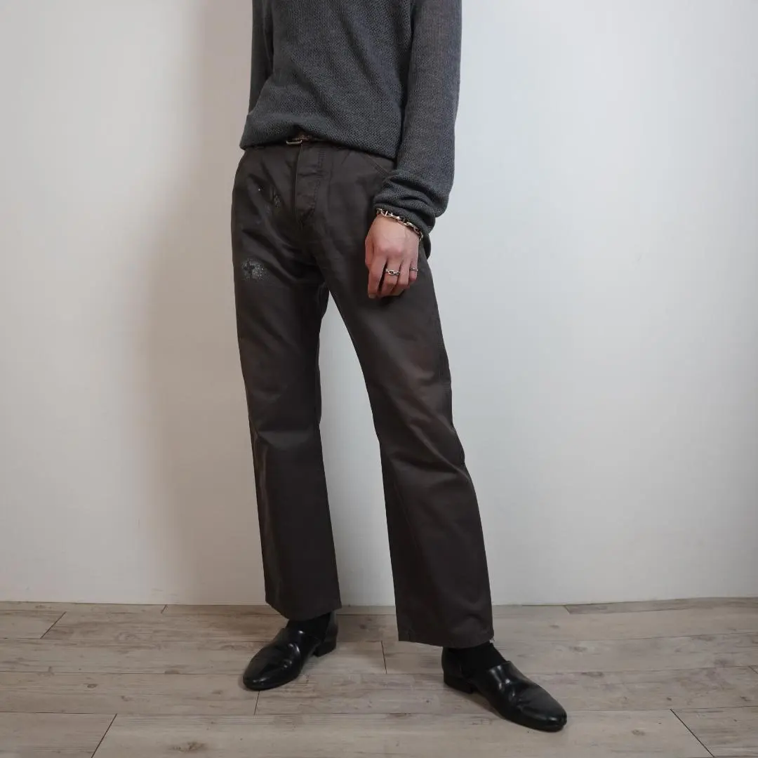 Thumbnail of LOUIS VUITTON Spray Logo Pants Made in Italy Brown / RW110