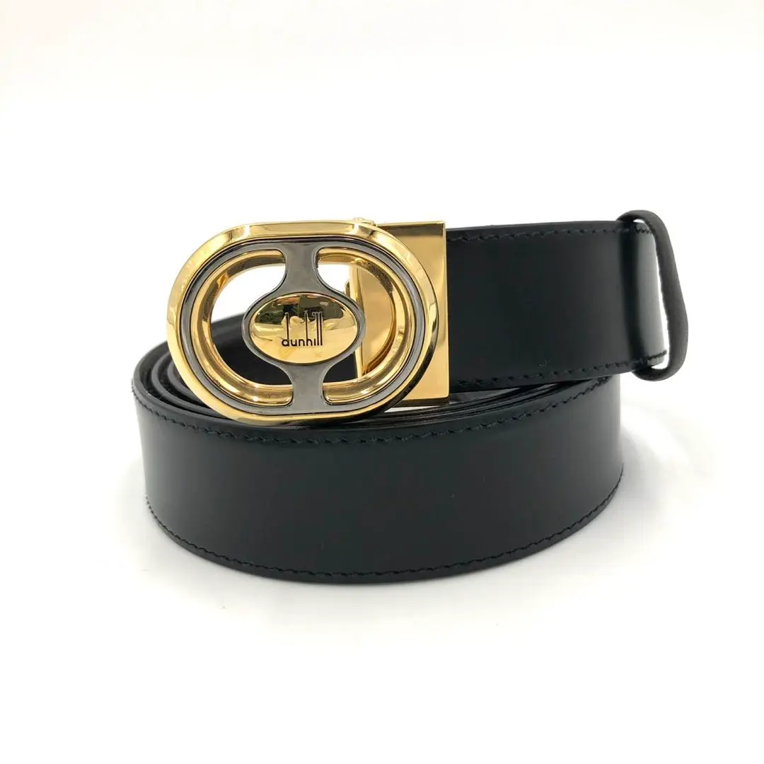 Thumbnail of Excellent Condition: Dunhill Reversible Belt - Black & Brown, Gold Hardware, Leather
