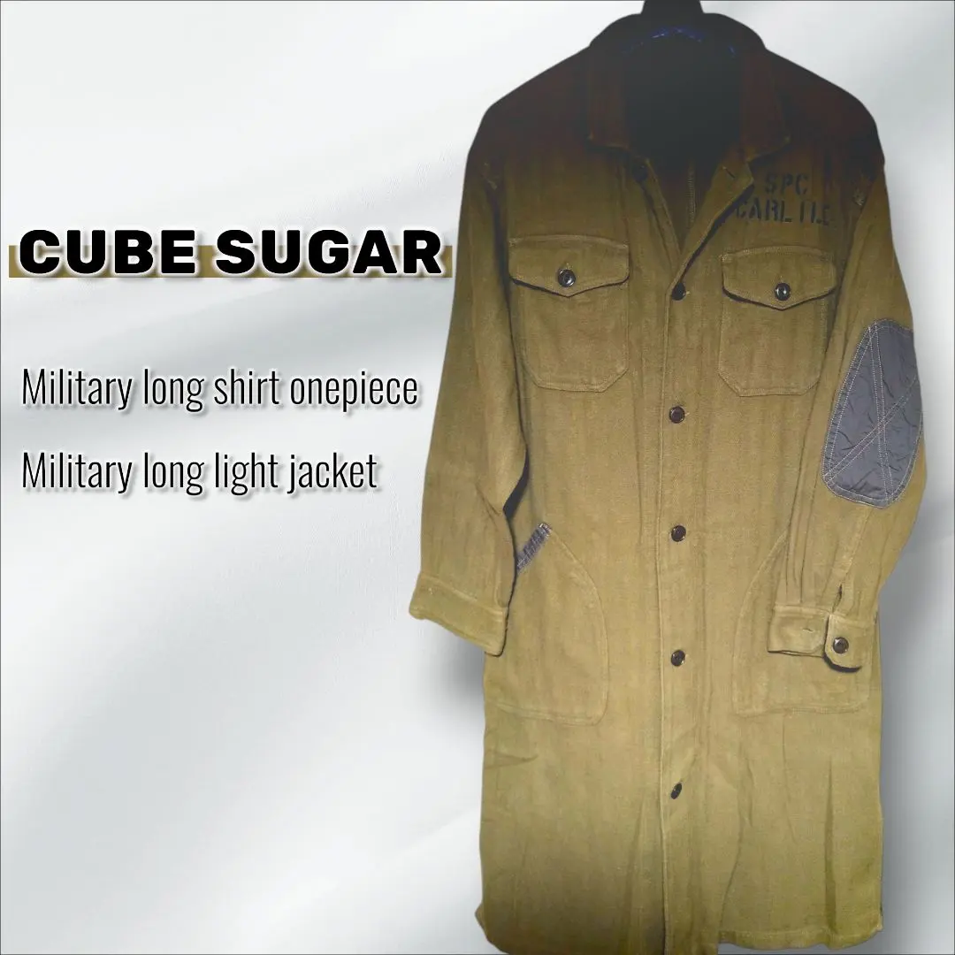 Thumbnail of CUBE SUGAR Military Long Jacket Shirt Dress Vintage