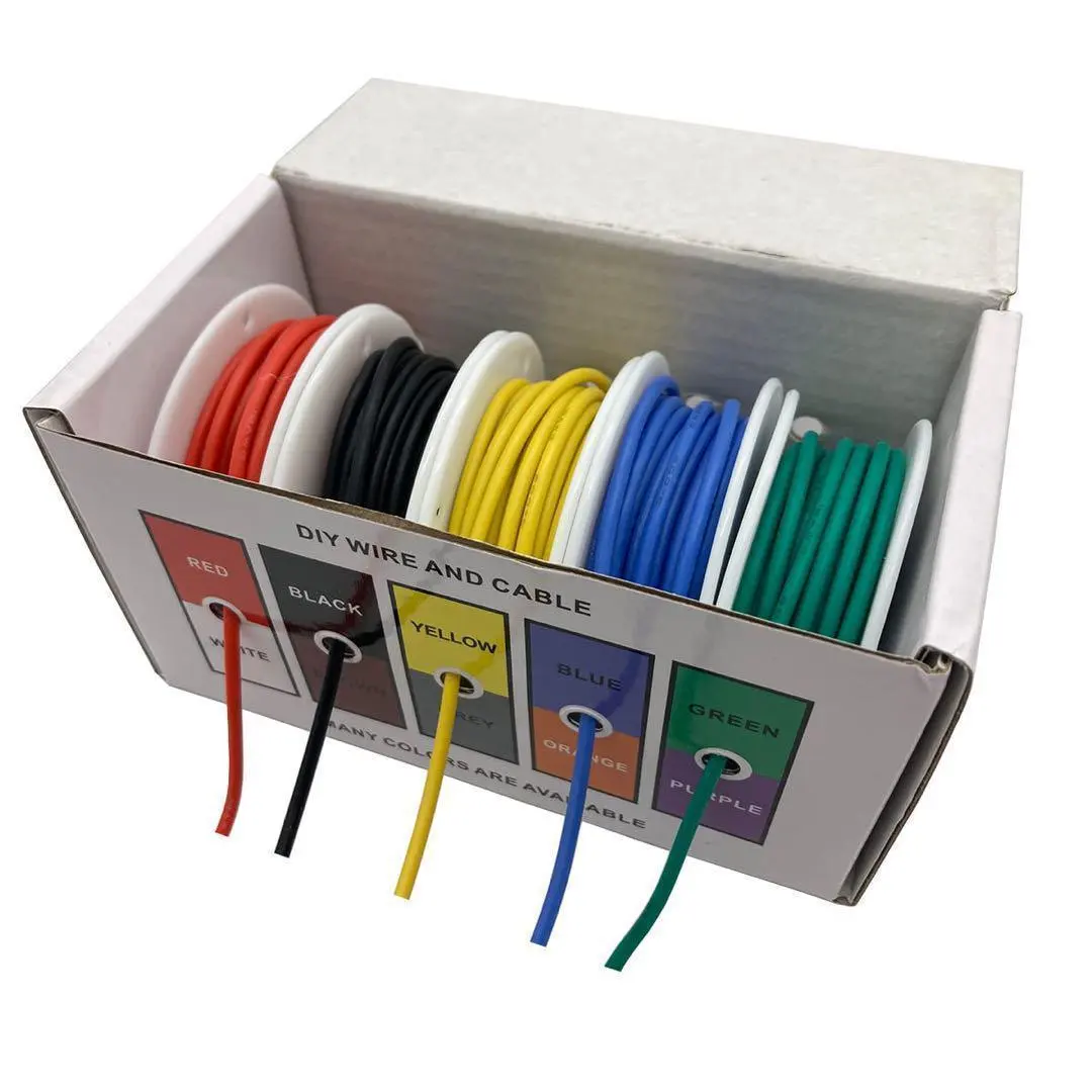 Thumbnail of Electrical Wire Cable 5-Color Set, 5m, Wiring Cord, 18AWG, Outer Diameter 2.3mm, Red Black Yellow Blue Green
