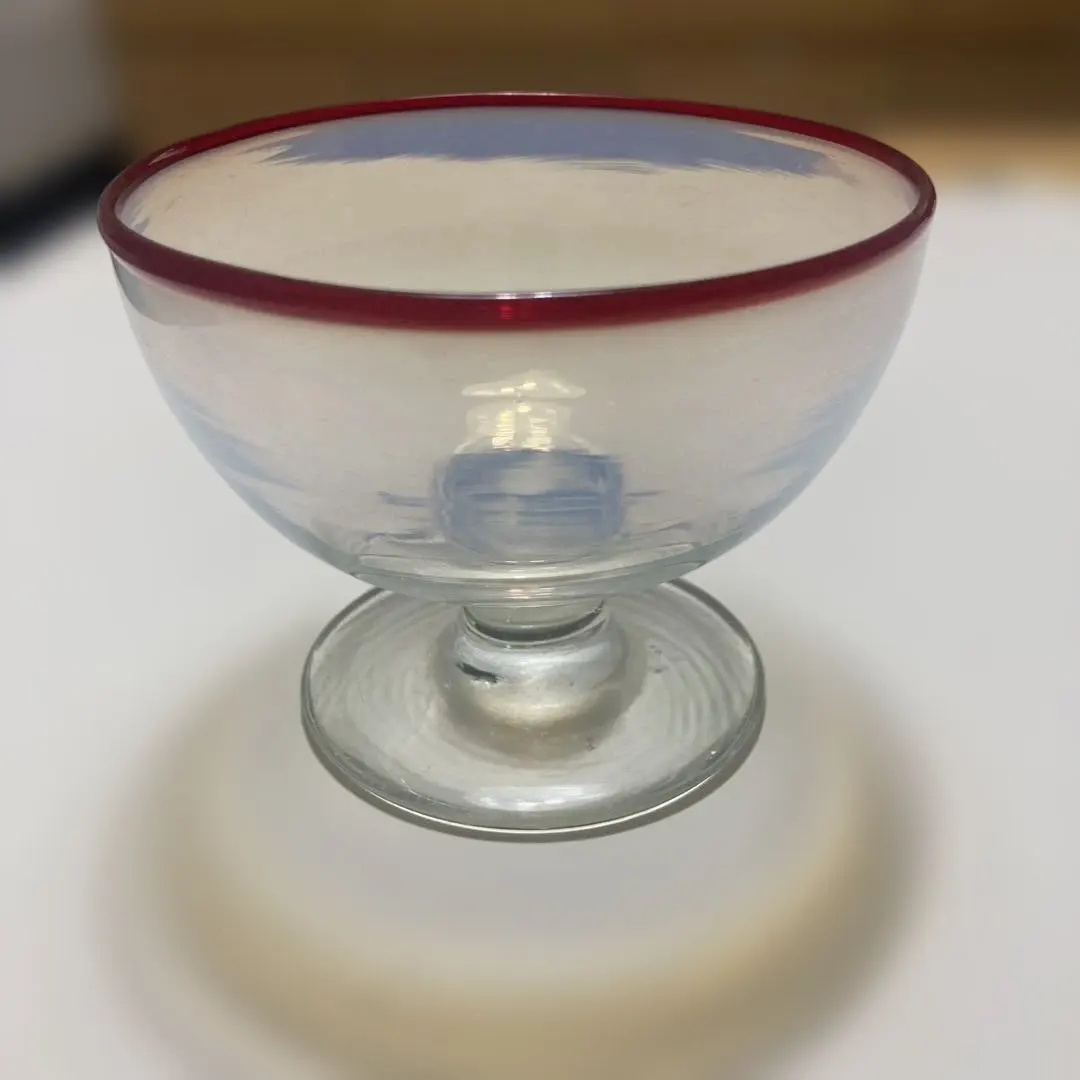 和玻璃 高足 古董 玻璃製 杯子 的縮圖