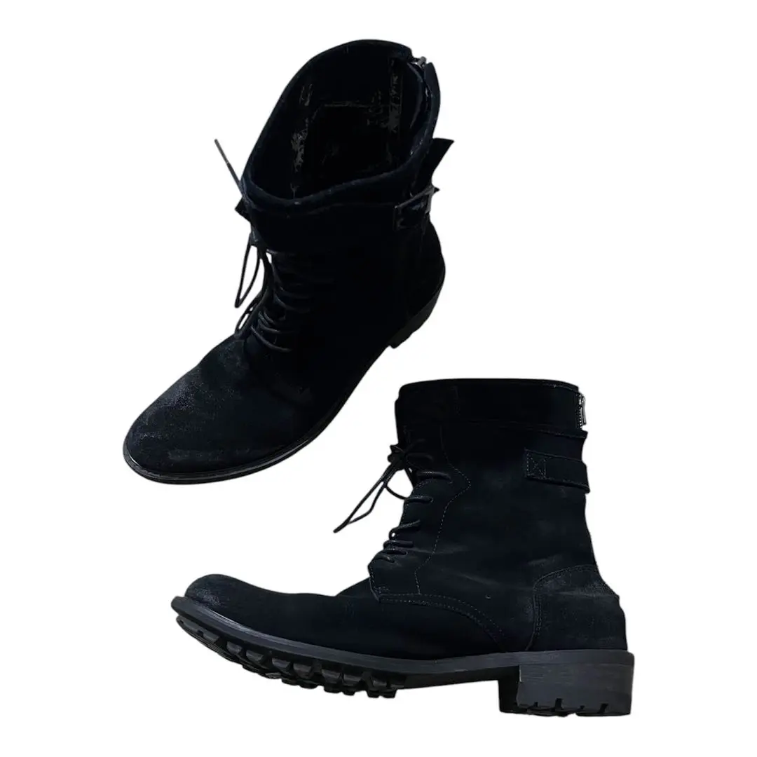 BUFFALO　BOBS黒 レザー ジッパーブーツ新古品 BUFFALO BOBS黒 レザー ジッパーブーツ新古品