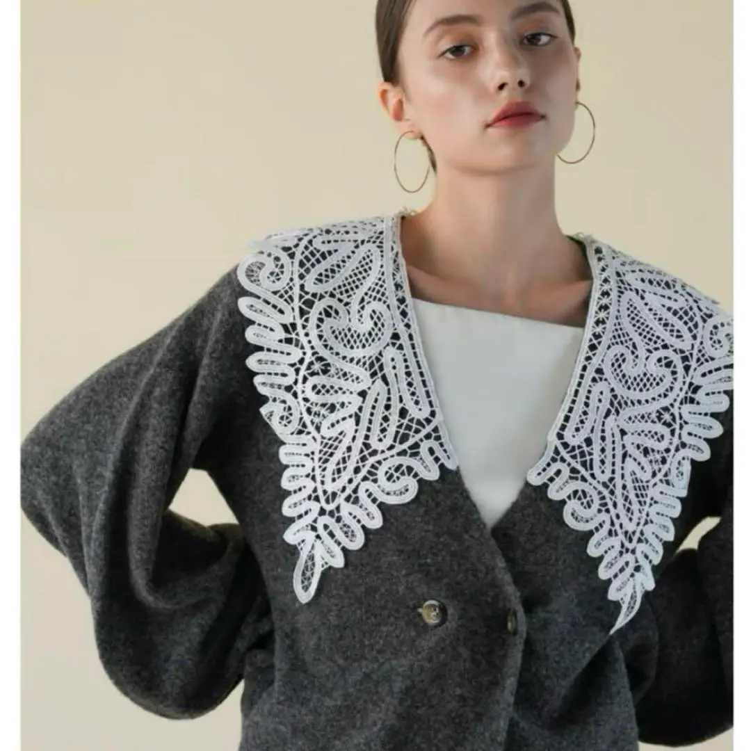 acka レースカーディガン lace collar knit cardigan – Acka online store