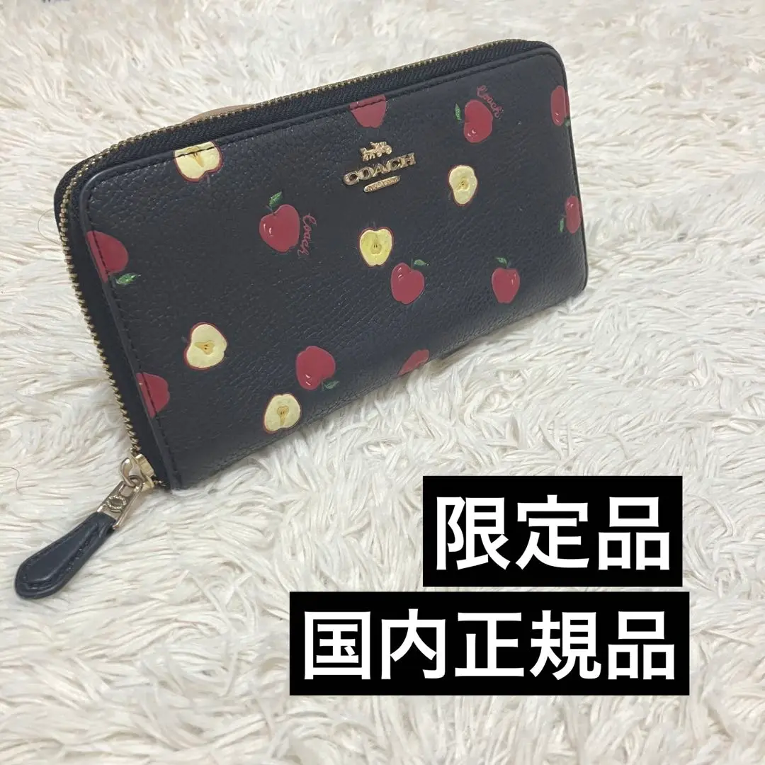希少✨美品✨COACH がま口財布　りんご柄　ブラック 2025年最新】コーチ がま口 りんごの人気アイテム - メルカリ