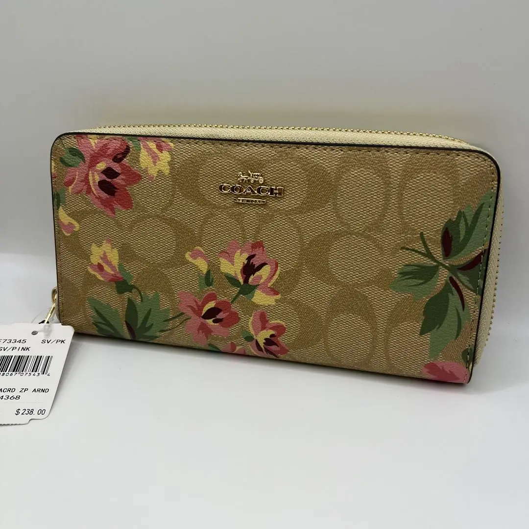 COACH 花柄 長財布 F73345 COACH コーチ 財布 長財布 F73345 IMOE3 PVC シグネチャー