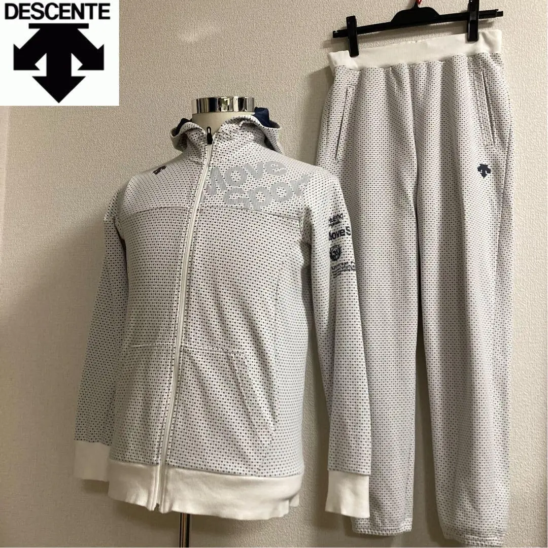 套裝 DESCENTE◇拉鍊連帽外套◇白色 M 尺寸 的縮圖