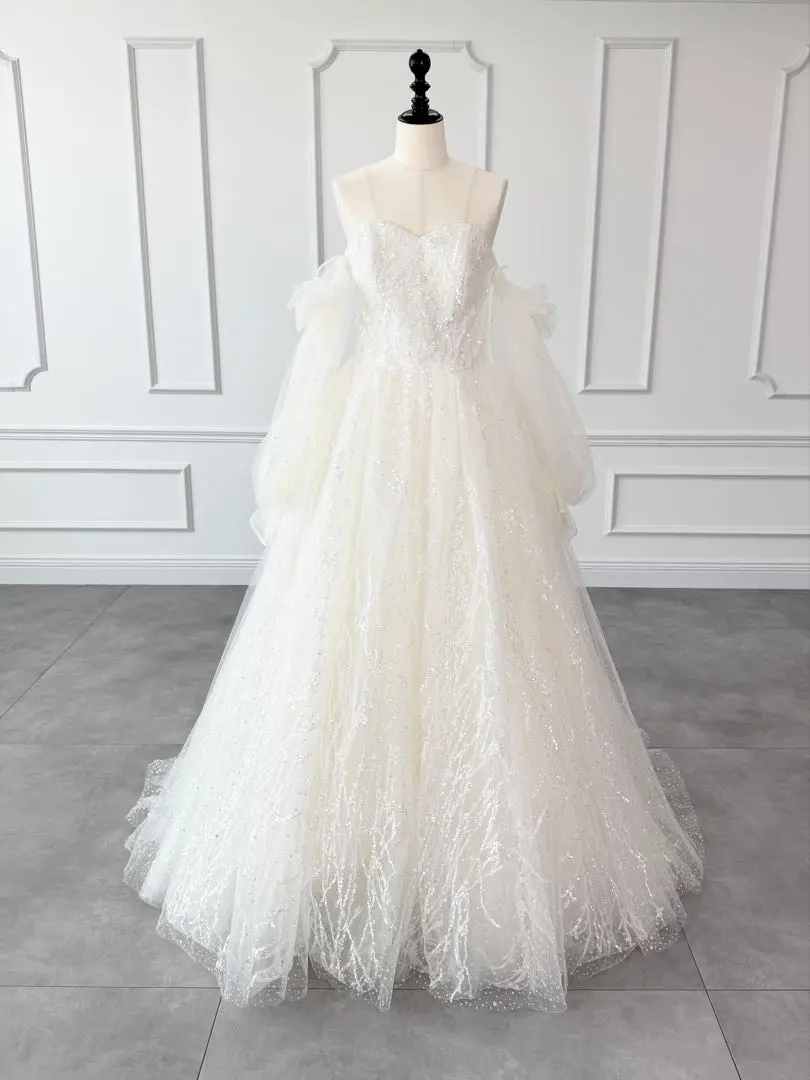 【美品】ヴュ・パリ　ウェディングドレス　NCP/81901 オフホワイト　7A3 Vieux Paris”オリジナルコレクション＃1~上質な素材でシンプル