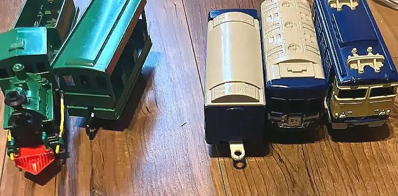 Thumbnail of Plarail EF65 Blue Train, Mickey Poppo Green Set, Made in Japan, Old Motor, Bargain